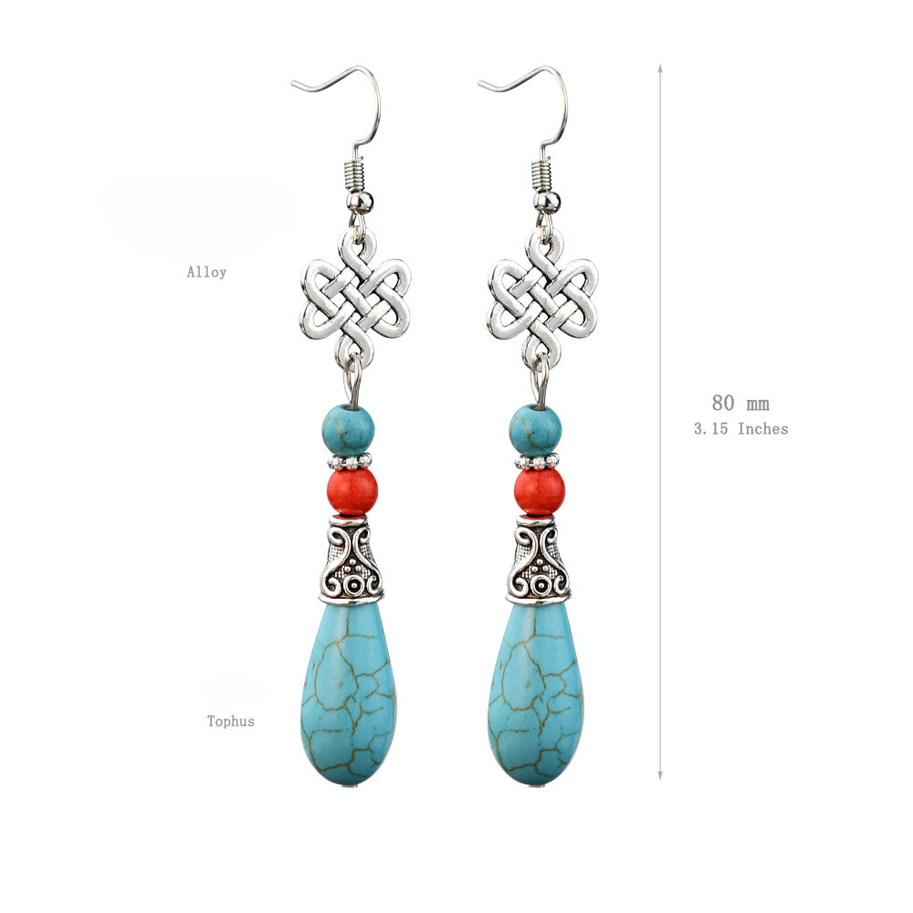 Wholesale Ethnic Style Owl Animal Flower Color Alloy Earrings